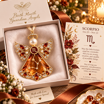 🌟Christmas Zodiac Birthstone Guardian Angel Card👼