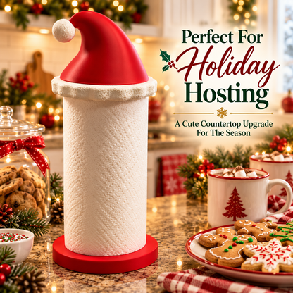 🎅 Santa Hat Paper Towel Holder – Festive Christmas Kitchen Accent
