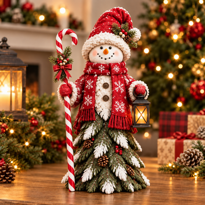 🎅Christmas Resin Figurine | ⛄Snowman Santa Claus Tabletop Decor, Christmas Tree Base Design Holiday Ornament