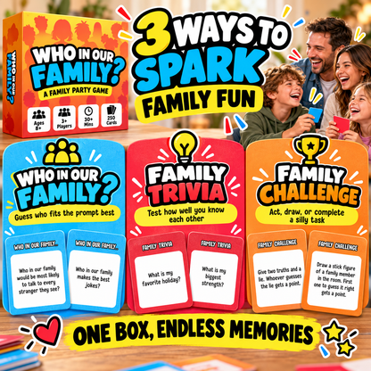 😂 50% OFF Today! Who In Our Family? Hilarious Party Game for Family Game Night
