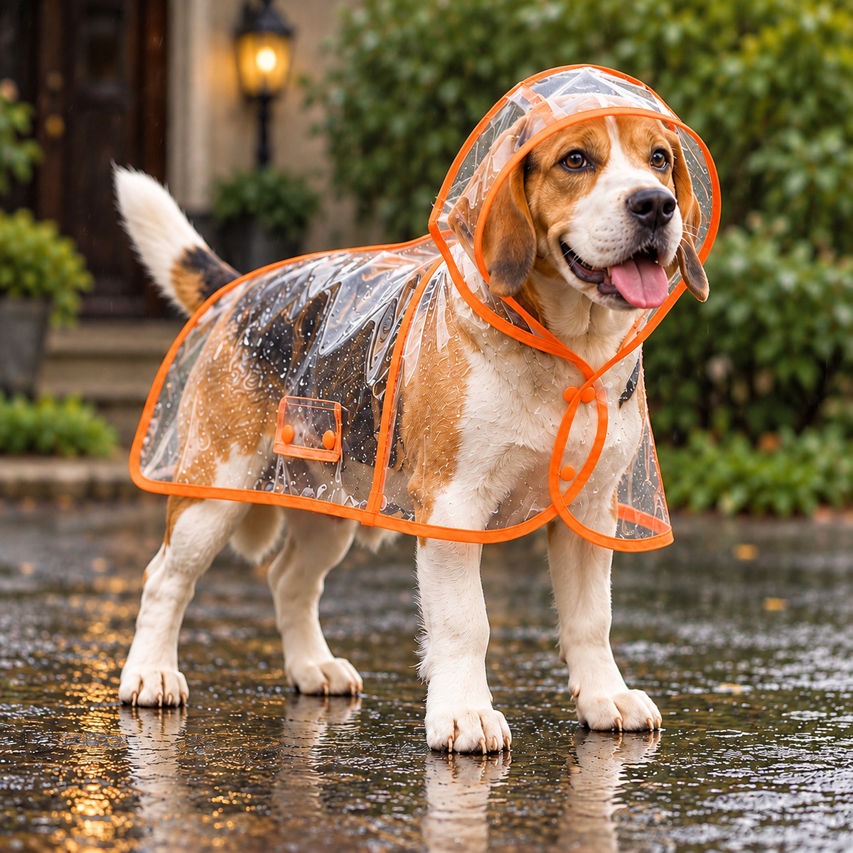 🐶 Pet Raincoat – Transparent Waterproof Dog Cape, Lightweight Protection for Small & Medium Dogs