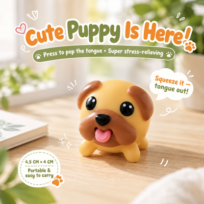 🐶 Pop-Up Tongue Puppy Fidget Toy – Cute Desk Buddy