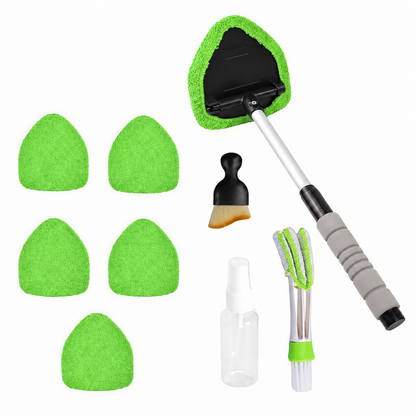 🚗9 PCS Car Window Cleaning Tool Kit - Easy Reach for Interior Glass