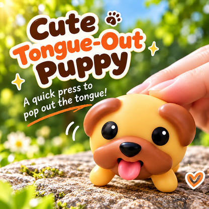 🐶 Pop-Up Tongue Puppy Fidget Toy – Cute Desk Buddy