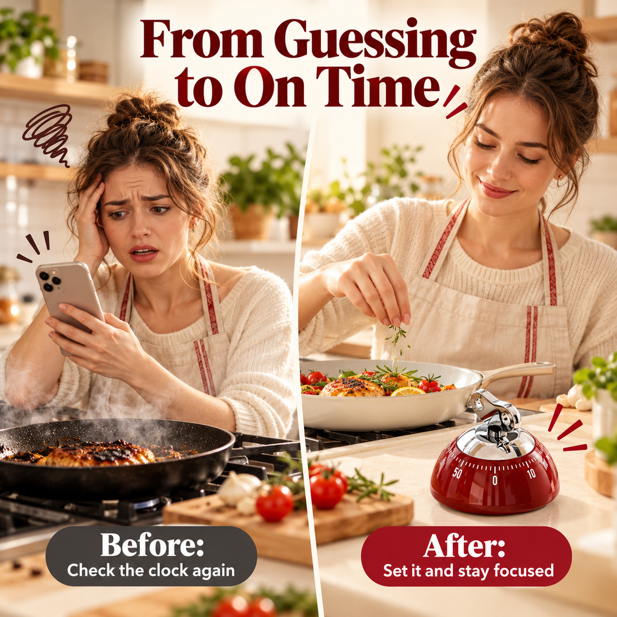 Retro Magnetic Kitchen Timer ⏰ – Vintage-Style Cooking Countdown