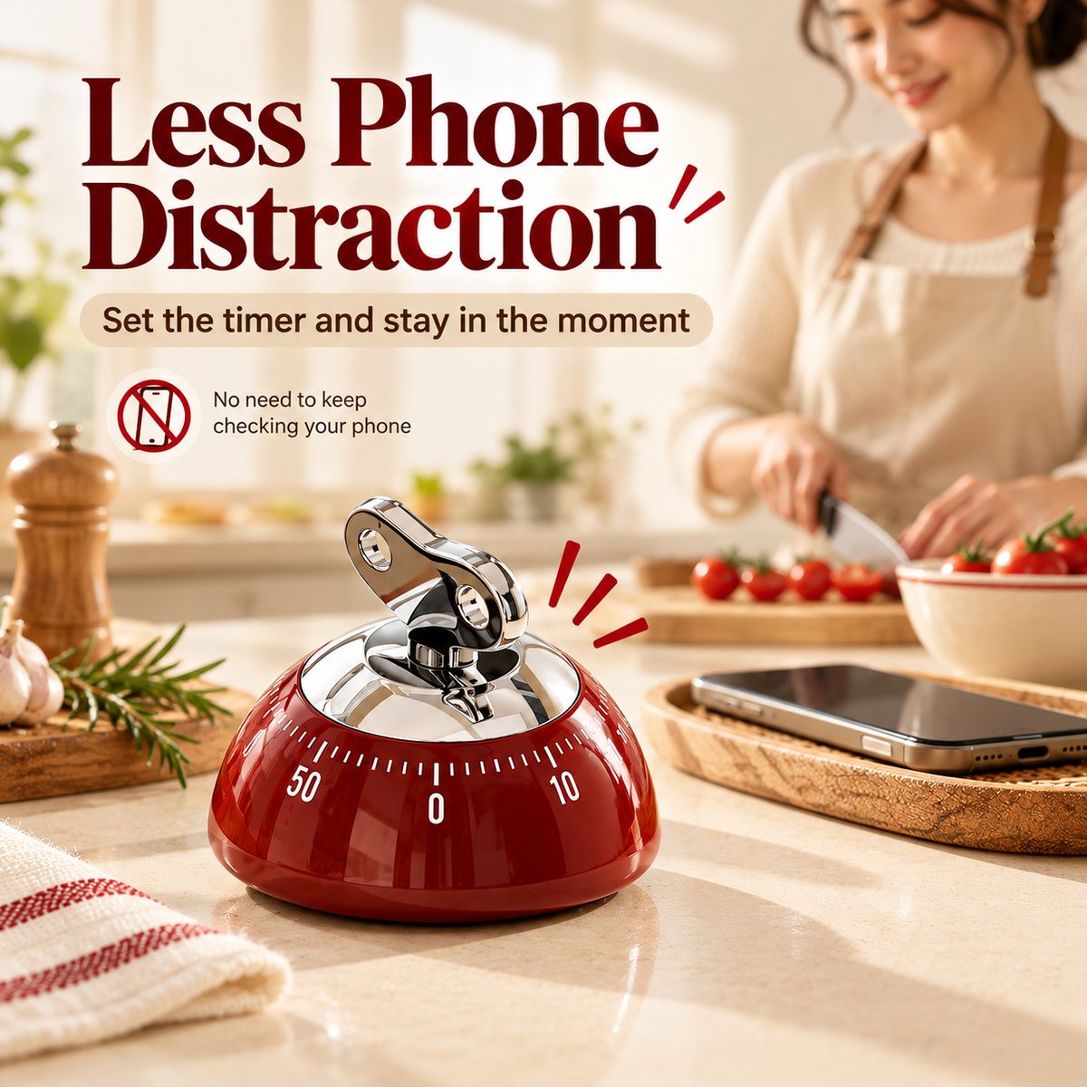 Retro Magnetic Kitchen Timer ⏰ – Vintage-Style Cooking Countdown