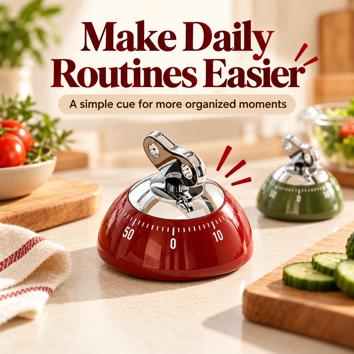 Retro Magnetic Kitchen Timer ⏰ – Vintage-Style Cooking Countdown