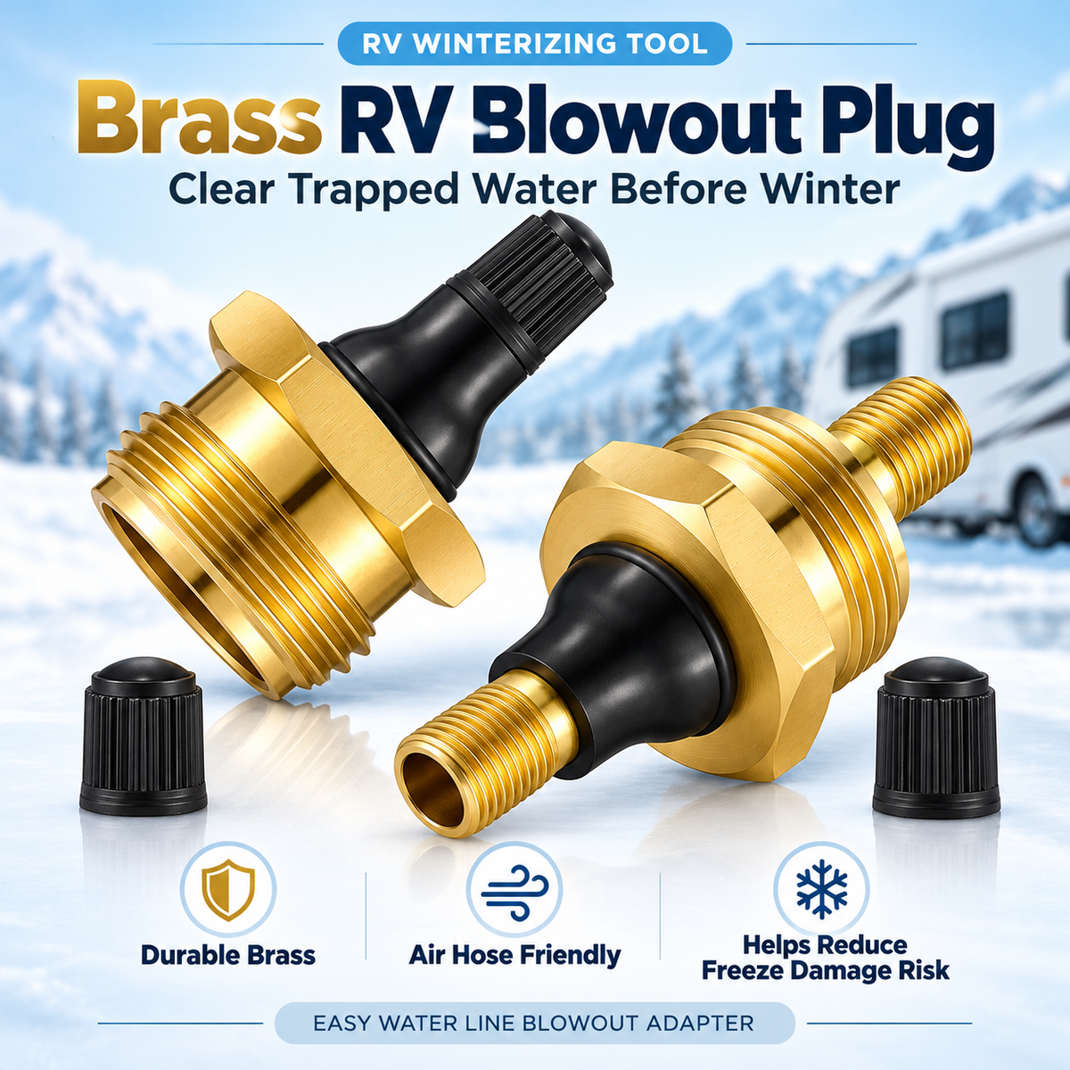 🚐 RV Winterizing Leak Plug – Handy Camper Plumbing Accessory