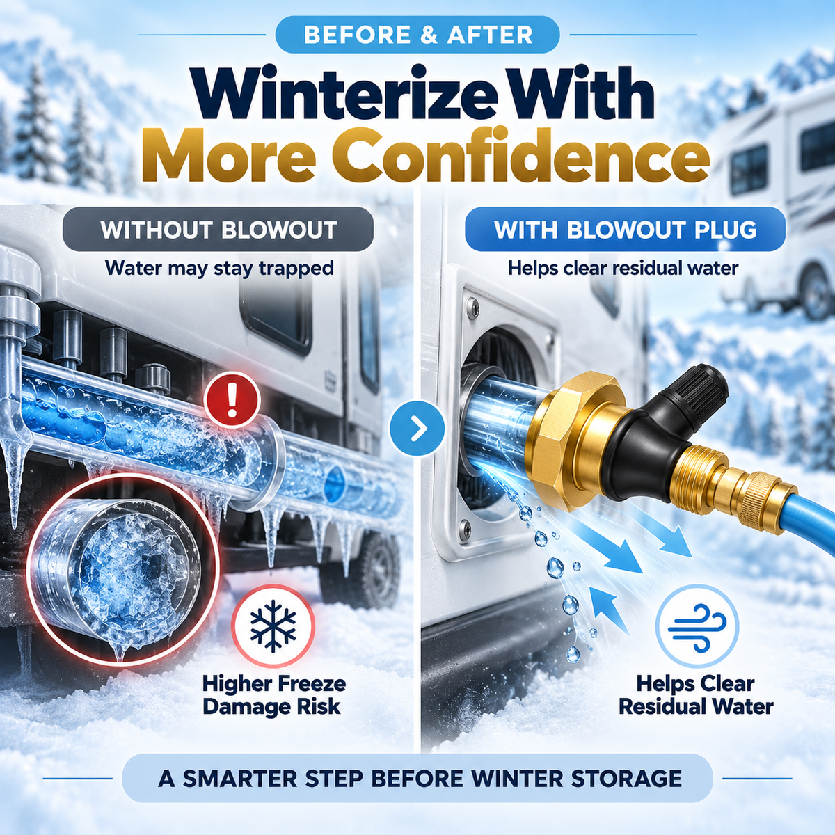 🚐 RV Winterizing Leak Plug – Handy Camper Plumbing Accessory