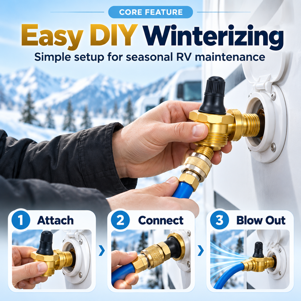🚐 RV Winterizing Leak Plug – Handy Camper Plumbing Accessory