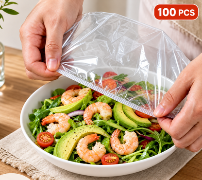 🥣 100-Pack Reusable Elastic Bowl Covers – Food & Dough Protection | Special Sale