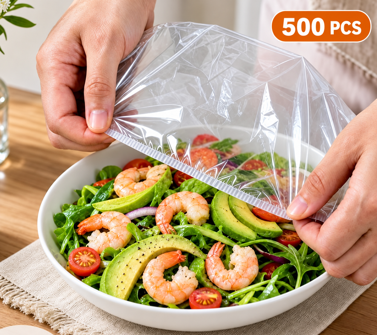 🥣 100-Pack Reusable Elastic Bowl Covers – Food & Dough Protection | Special Sale
