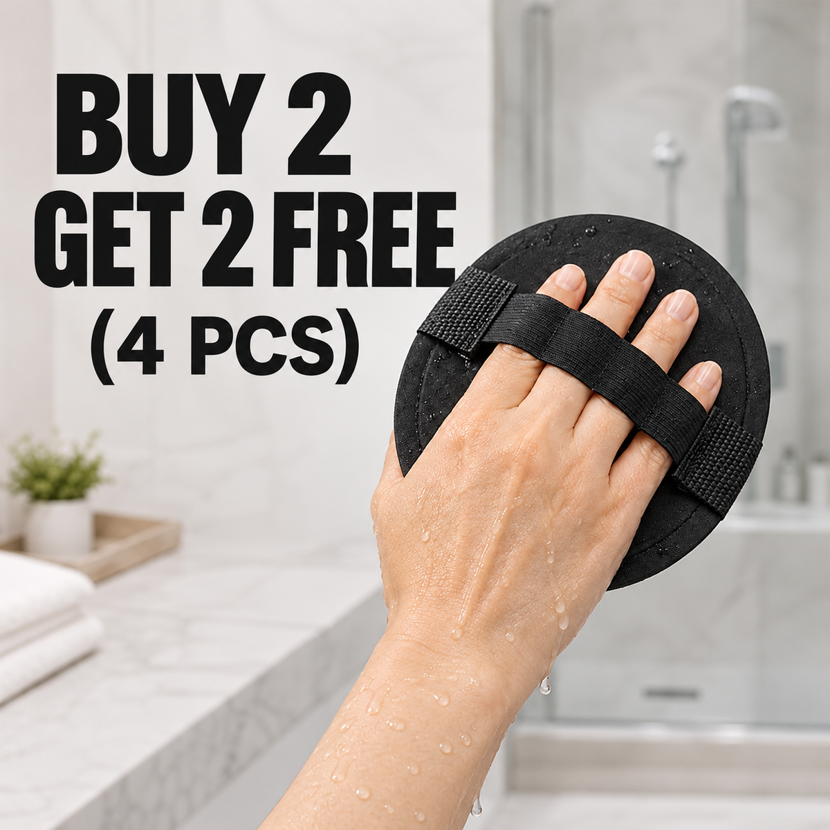 🧤 Soft Rubber Exfoliating Glove – Gentle Shower & Body Scrubber