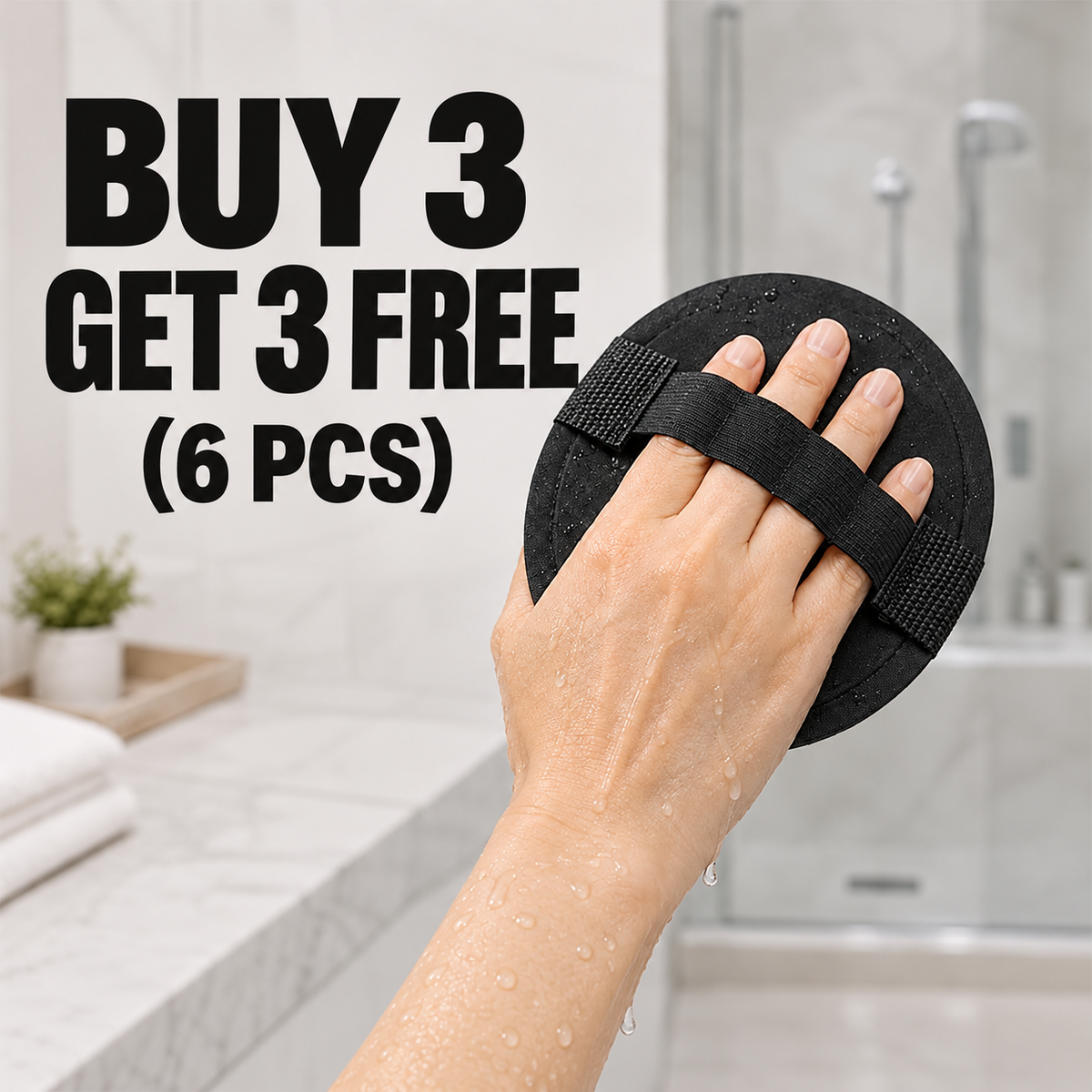🧤 Soft Rubber Exfoliating Glove – Gentle Shower & Body Scrubber