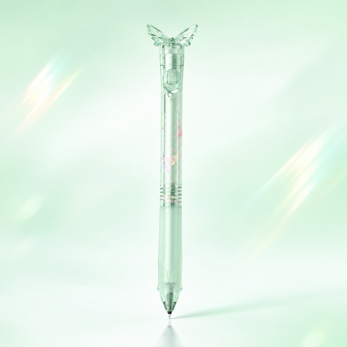 🦋 Butterfly Retractable Gel Pen – 0.5mm Smooth Black Ink | Single or 5-Color Set
