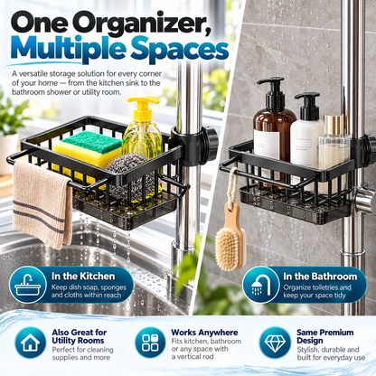 Kitchen Faucet Organizer 🧽 – Handy Sink Storage Rack