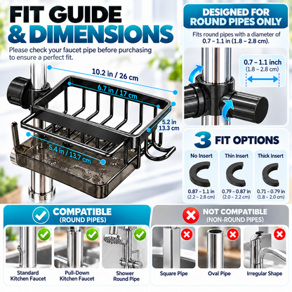 Kitchen Faucet Organizer 🧽 – Handy Sink Storage Rack