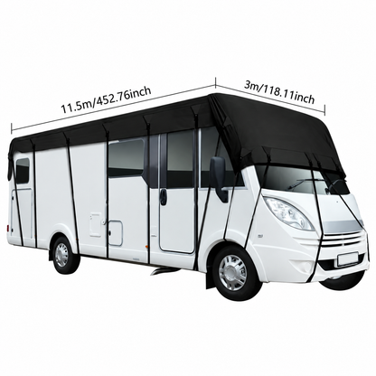 RV & Motorhome Roof Cover – Durable 210D Oxford Fabric with Adjustable Tie-Down Straps