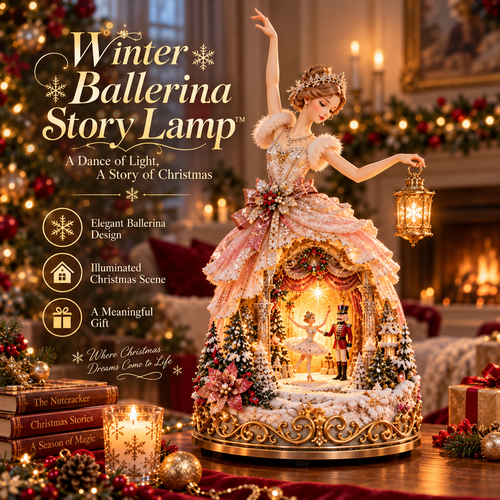 🔥LAST DAY 49% OFF 🩰  Winter Ballerina Story Lamp™ – Lighted Nutcracker Christmas Tabletop Decor