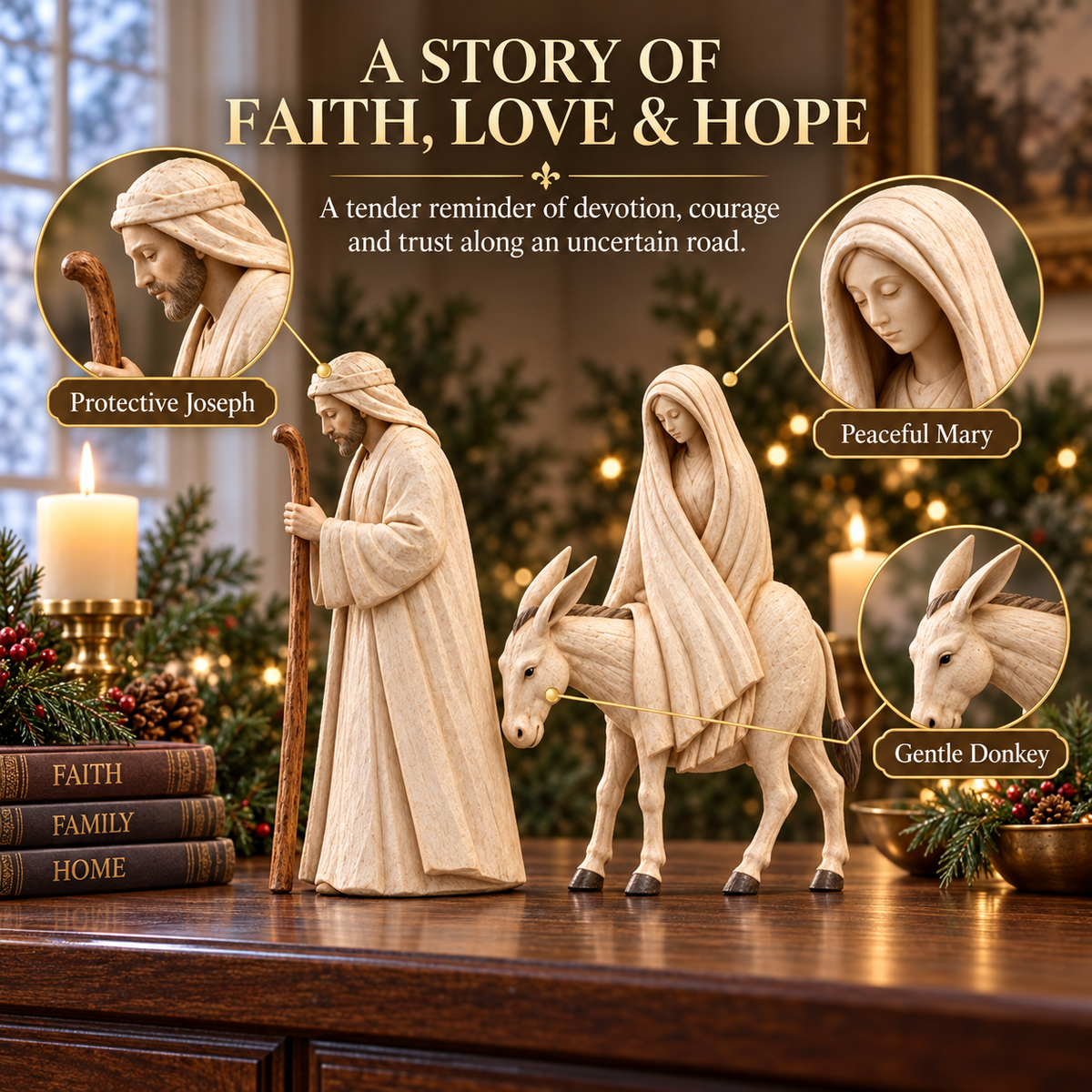 ✝️ Road to Bethlehem™ | Mary & Joseph Nativity Figurines