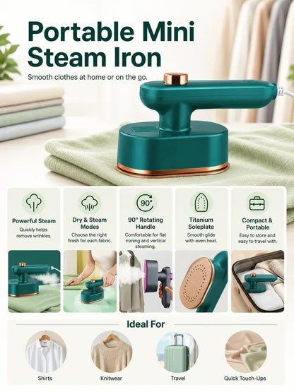 Portable Mini Steam Iron 👕 – Quick Wrinkle Care | Special Sale