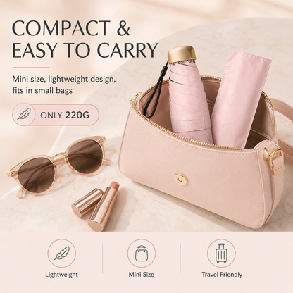 ☔ Pocket Capsule Umbrella – Compact 2-in-1 Rain & Sun Protection