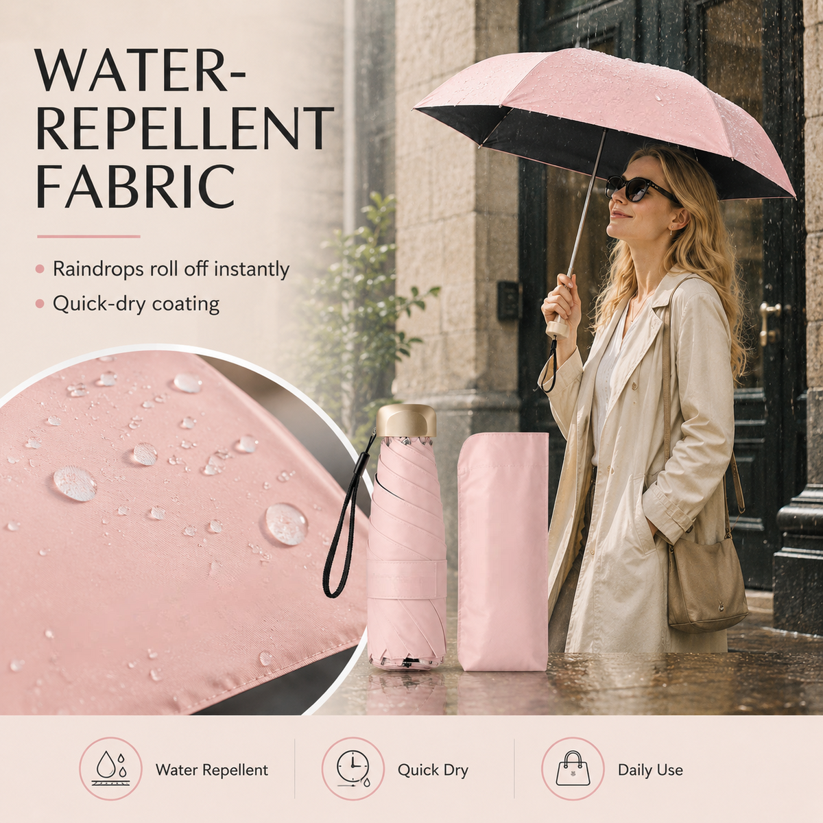 ☔ Pocket Capsule Umbrella – Compact 2-in-1 Rain & Sun Protection