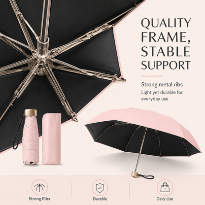 ☔ Pocket Capsule Umbrella – Compact 2-in-1 Rain & Sun Protection
