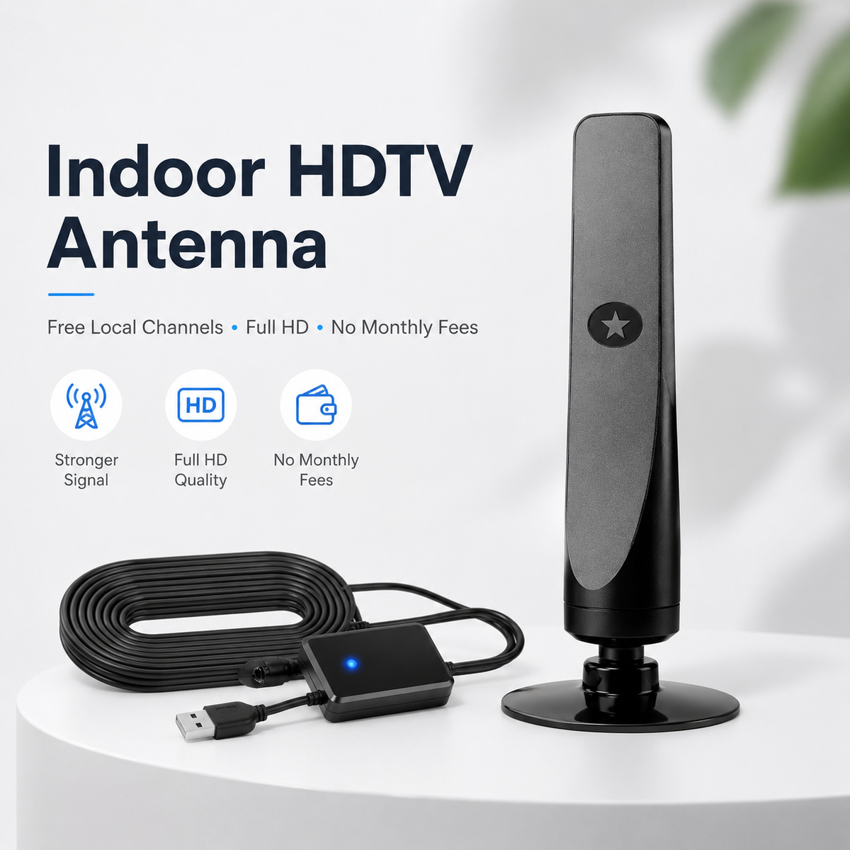 🔥No Subscription. No Installation. 📺Just Plug In & 4K/1080P Enjoy Local TV