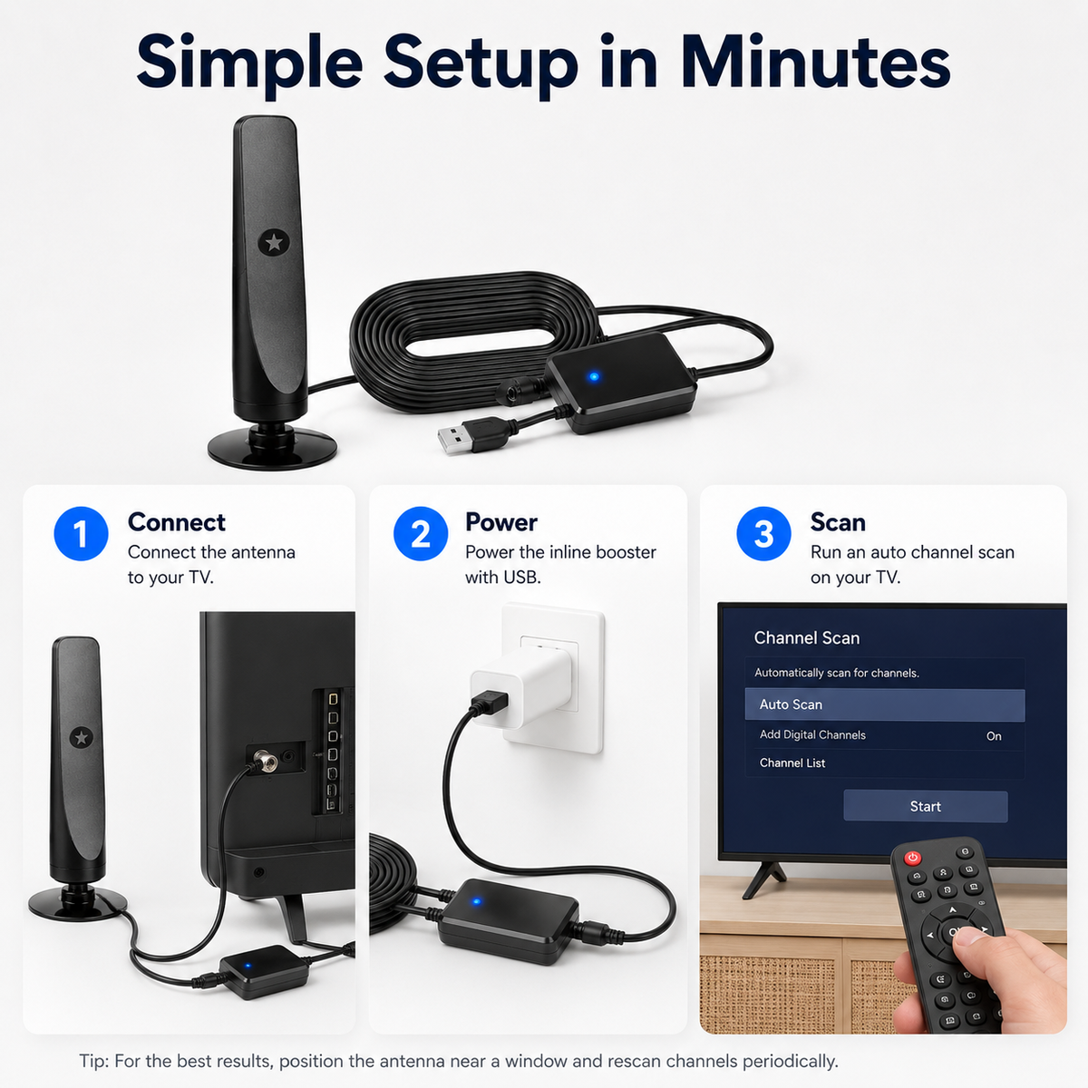 🔥No Subscription. No Installation. 📺Just Plug In & 4K/1080P Enjoy Local TV