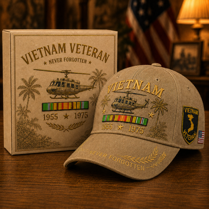 🇺🇸🎖️ Vietnam Veteran 1955–1975 Memorial Cap