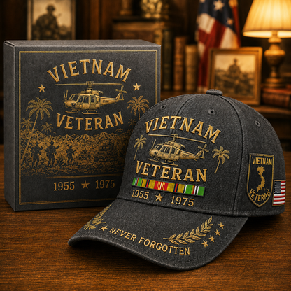 🇺🇸🎖️ Vietnam Veteran 1955–1975 Memorial Cap