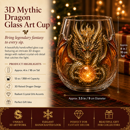 🐉 Dragon Legacy 3D Dragon Decanter & Glass Gift Set | Raised Fantasy Barware, Collector’s Display & Legendary Gift 🎁