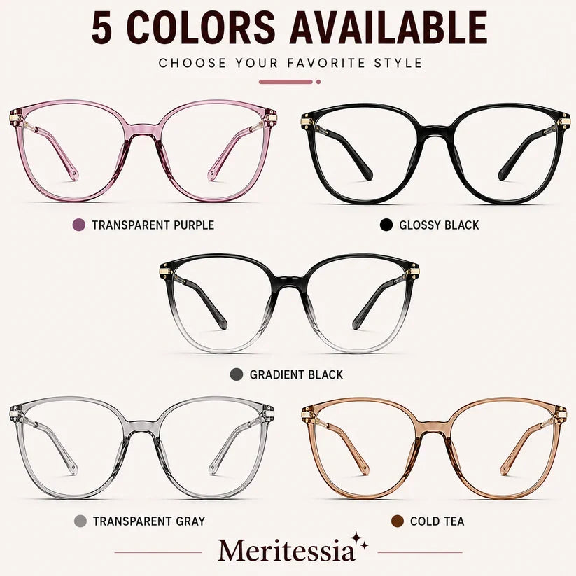 🕶️ Oversized Fashion Prescription Glasses – Trendy Photochromic Lenses with Blue Light Blocking ✨