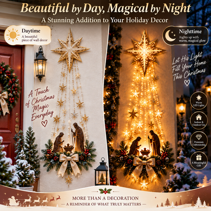 ✨ Star of Bethlehem Christmas Wall Light – Sacred Nativity Home Decor