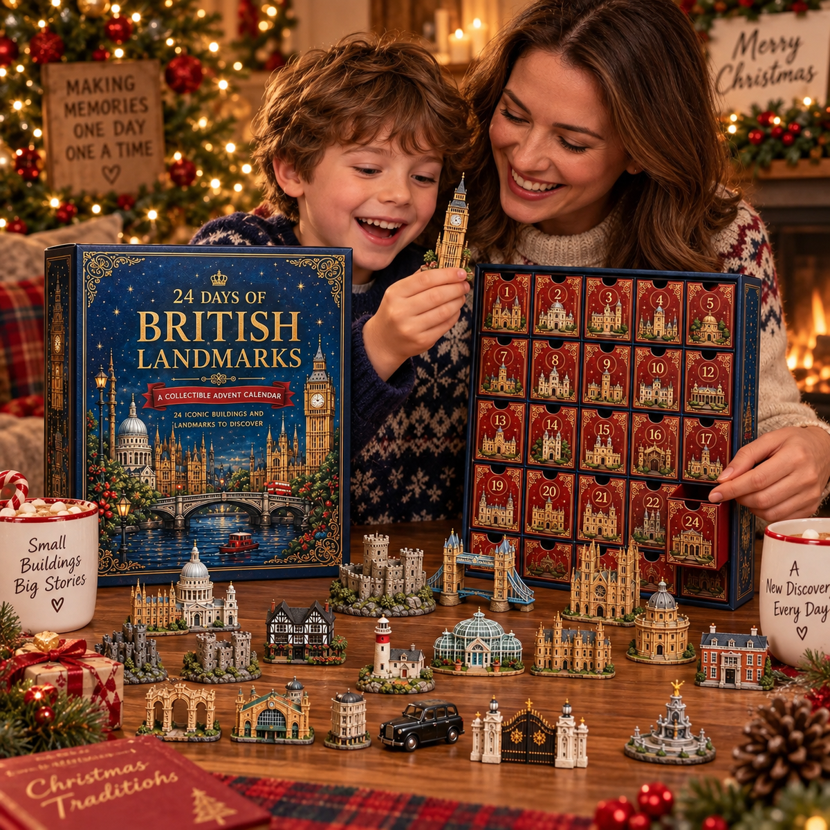 ⭐CHRISTMAS KICKOFF 49% OFF - 2026 Days of British Landmarks Blind Box - 24‑Day Festive Countdown, UK Landmark Themed Collectible Miniatures Blind Box - Gift For Britain & Travel Lovers