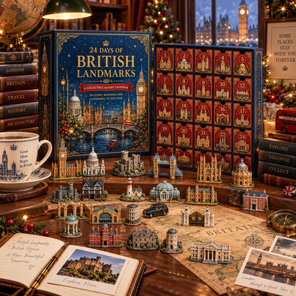 ⭐CHRISTMAS KICKOFF 49% OFF - 2026 Days of British Landmarks Blind Box - 24‑Day Festive Countdown, UK Landmark Themed Collectible Miniatures Blind Box - Gift For Britain & Travel Lovers