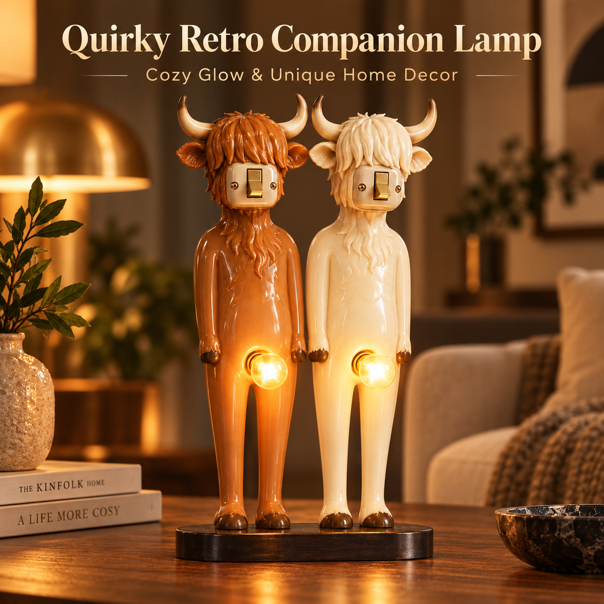 ✨ Quirky Retro Companion Lamp – Cozy Glow & Unique Home Decor