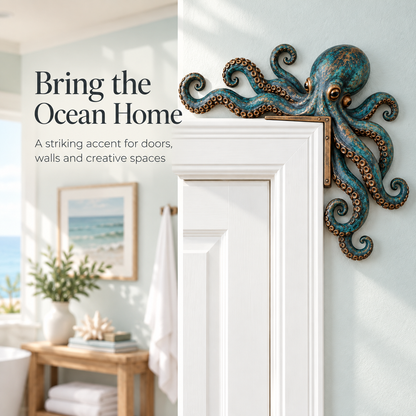 🐙Playful Octopus Door Frame Accent  | Whimsical Ocean-Inspired Home Décor