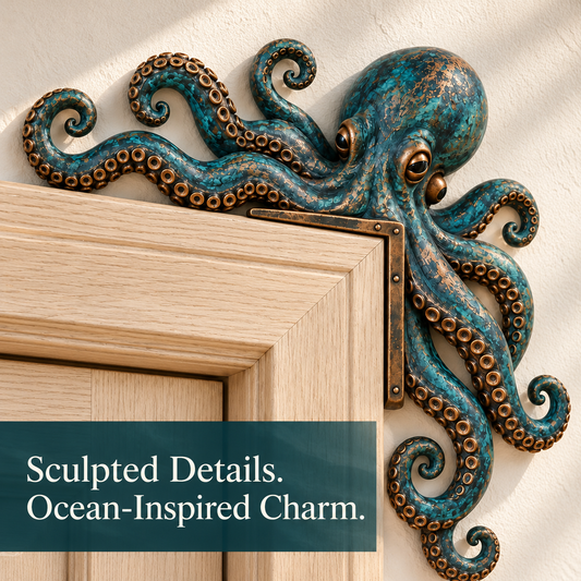 🐙Playful Octopus Door Frame Accent  | Whimsical Ocean-Inspired Home Décor