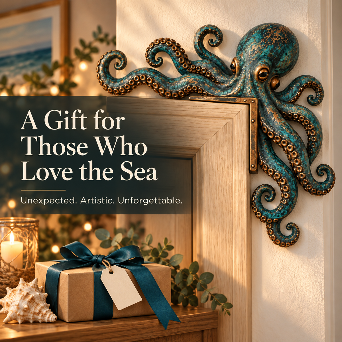 🐙Playful Octopus Door Frame Accent  | Whimsical Ocean-Inspired Home Décor