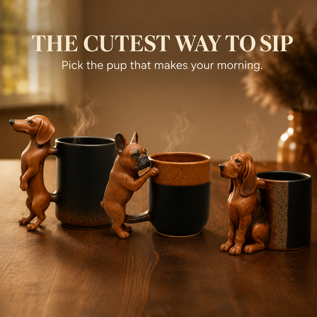 🐾 Handcrafted Wiener Dog Coffee Mug – Cozy Gift for Doxie Lovers