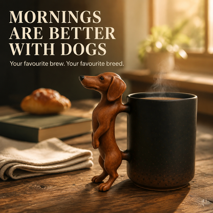 🐾 Handcrafted Wiener Dog Coffee Mug – Cozy Gift for Doxie Lovers