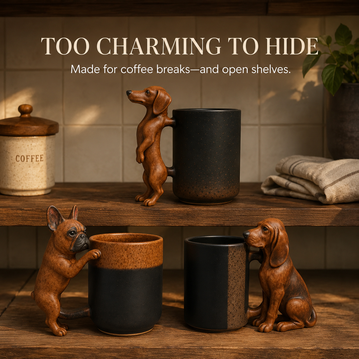 🐾 Handcrafted Wiener Dog Coffee Mug – Cozy Gift for Doxie Lovers