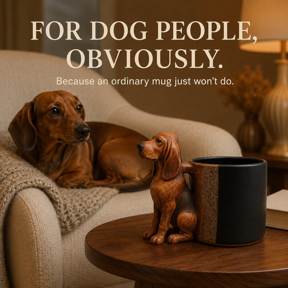 🐾 Handcrafted Wiener Dog Coffee Mug – Cozy Gift for Doxie Lovers