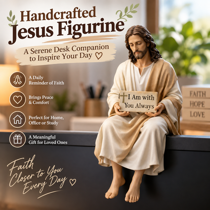 Handcrafted Jesus Figurine✝️Serene Desk Companion🙏