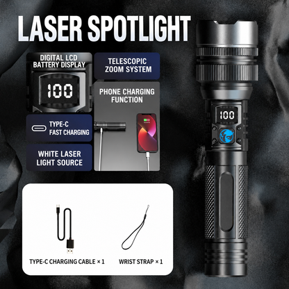 🔦🔥 Aluminum Alloy High-Power Flashlight – Zoomable & Rechargeable