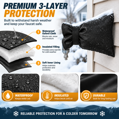 ❄️ Insulated Outdoor Faucet Shield – Cold-Weather Spigot Freeze Protection