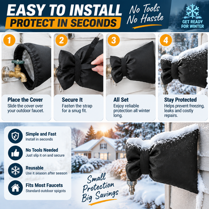 ❄️ Insulated Outdoor Faucet Shield – Cold-Weather Spigot Freeze Protection
