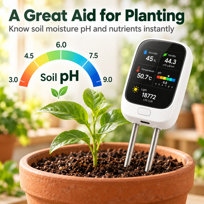 Professional High-Precision Digital 6-in-1 Soil Tester & Environment Meter